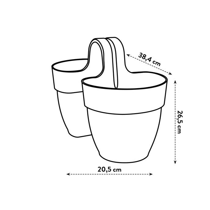 vibia campana flower twin 21cm zijdewit